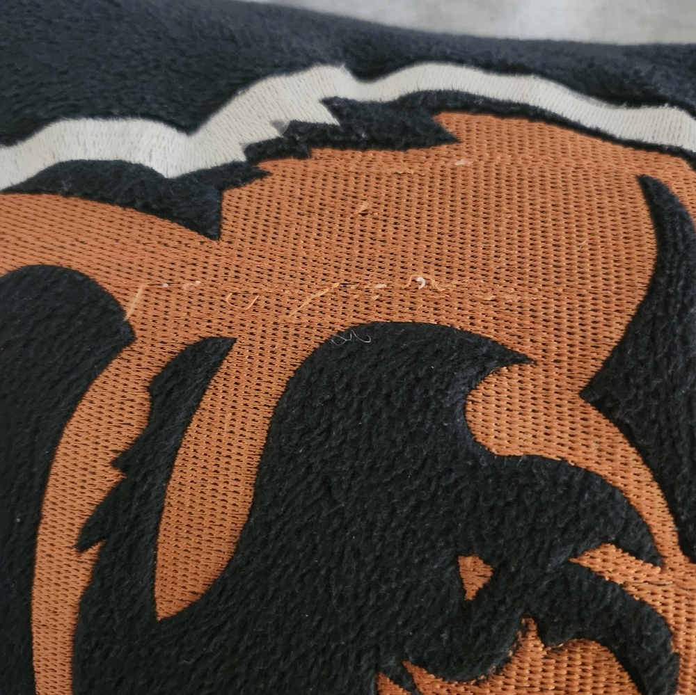 NFL Bears Black and Orange Bear Logo Throw Pillows 15x15 Dan River Co - Picture 9 of 12